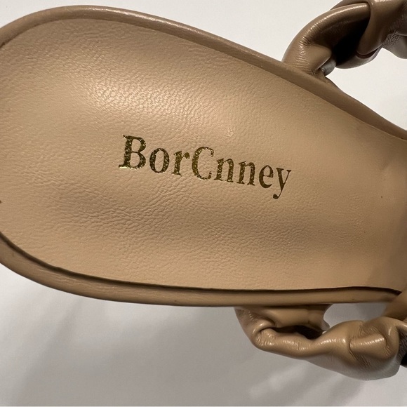 BorCnney Womens Heels Slip On Open Toe Ruched Straps - Picture 4 of 10